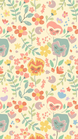 Flowery pattern face flower side 2 - a face free wallpaper