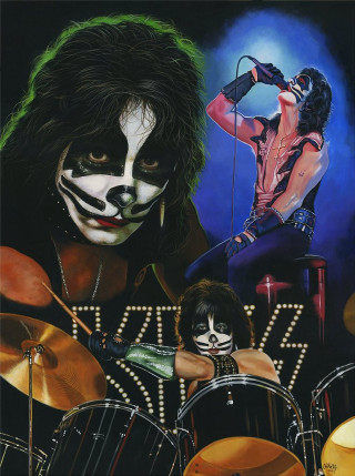 Man facepaint drummer mask shockart - bill ward free wallpaper