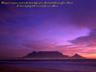 Purple sky mountain cityscape dusk - the middle of the picture free wallpaper