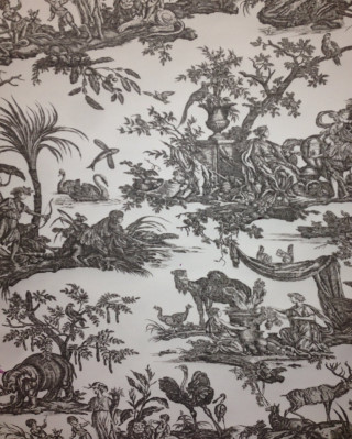 Forest scene animals trees drawing - free ship wallpaper