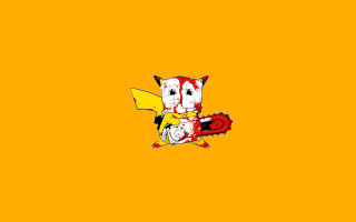 Cartoon character camera yellow background - cat free wallpaper