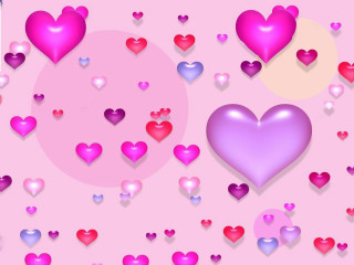 Pink background hearts circle of 2 - andries stock free wallpaper