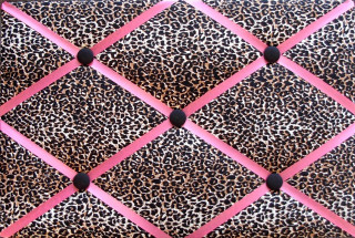 Pink black leopard print ribbon - detail free wallpaper