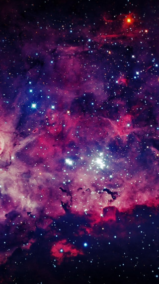 Large cluster stars sky purple - a large cluster of stars free wallpaper