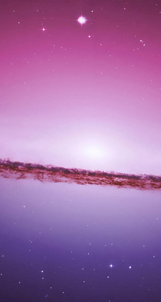 Purple sky stars nebula moon - space art free wallpaper