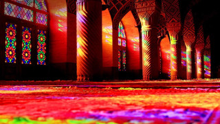 Colorful carpet stained glass urban - stained glass window free wallpaper