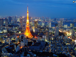Cityscape tower nightlights citybelow - tall tower free wallpaper