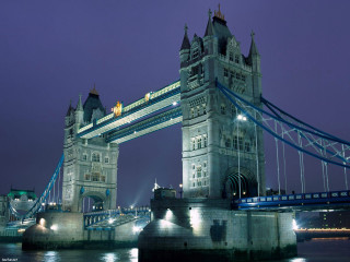 Bridge train night lights gothic - a train free wallpaper