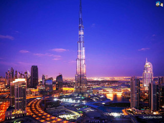 City skyline tall building night 11 - architecture free wallpaper