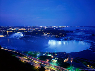 Niagara falls night view high - bruce munro free wallpaper