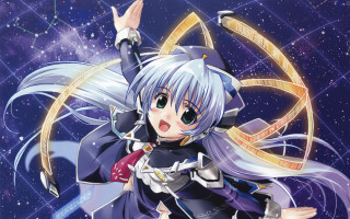 Anime character long white hair 6 - a blue outfit free wallpaper