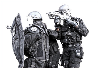Military gear action flag blackwhite - action scene free wallpaper