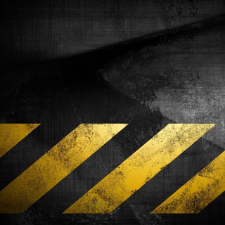 Yellow black hazard sign black - jagged line free wallpaper