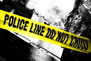 Police line wooden fence yellow - a wooden fence free wallpaper