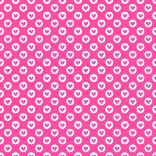 Pink background hearts white dot - pop art free wallpaper