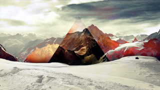 Snowboarder snowy mountain slope cloudy - liam brazier free wallpaper