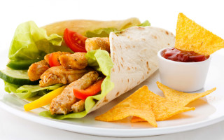 Plate wrap delicious fresh healthy - food photography free wallpaper