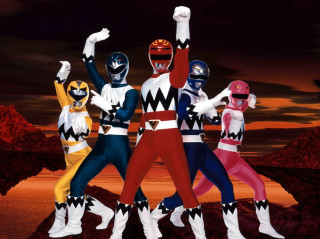 Costumed people rock formation arms - their hands in free wallpaper