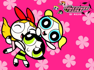 Cartoon character pink background flowers - back ground free wallpaper