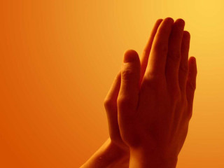 Praying hands orange background yellow - a yellow light free wallpaper