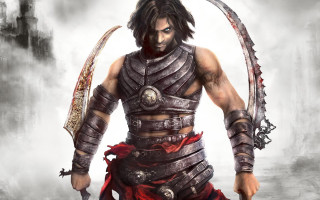 Man armor two swords demon - epic fantasy character art free wallpaper
