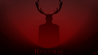 Red deer head horns dark - horn free wallpaper