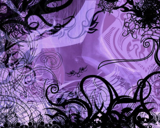 Purple background black swirls black - an abstract painting free wallpaper