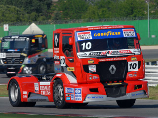 Red truck race track green - a red truck free wallpaper