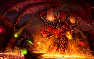 Demonic demon fire building glowing - demonic free wallpaper