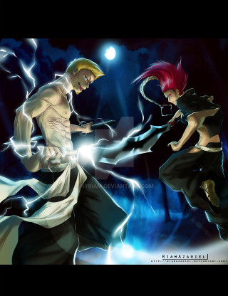 Anime fight dark lightning background - the other free wallpaper