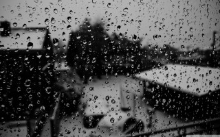 Person standing rain umbrella building - the rain free wallpaper