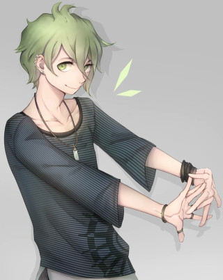 Green hair black shirt watch - green hair free wallpaper