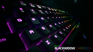 Blackwidow cobra keyboard purplelight blackbackground - a purple light free wallpaper