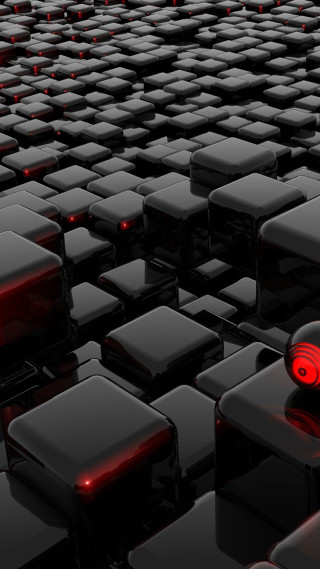 Red light black background square 2 - same free wallpaper