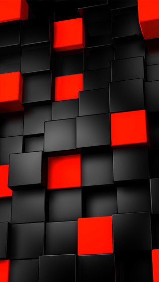 Black red background squares pattern 2 - modular free wallpaper
