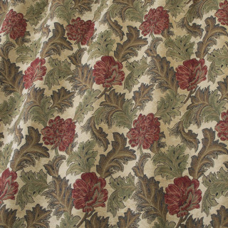 Red green floral pattern white - floral free wallpaper