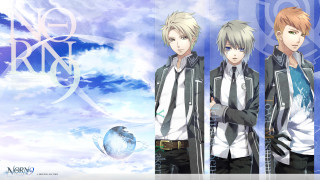 Anime characters cloudy sky blue - a blue sky background free wallpaper