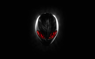 Black alien red eyes white - alien free wallpaper