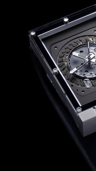 Black background watch kinetic art - a watch free wallpaper