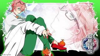 Anime green outfit red shoes - a red flower free wallpaper