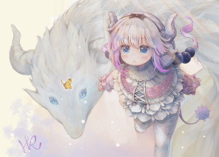 Girl white horse butterfly back - a white horse free wallpaper