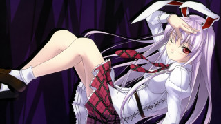 White haired gothic anime rabbit - outfit free wallpaper