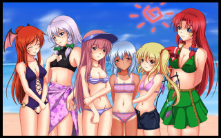Girls bathing suits beach blue - suit free wallpaper