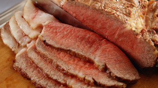 Sliced meat cutting board knife - professional food photography free wallpaper