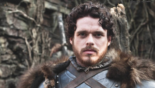 Man fur collar leather armor - a stone wall free wallpaper