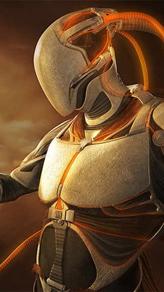 Man space suit gun cell - biomechanical free wallpaper