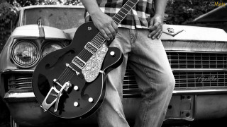 Man guitar car field vintage 2 - eric taylor free wallpaper