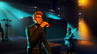 Man microphone dark room band - doc hammer free wallpaper