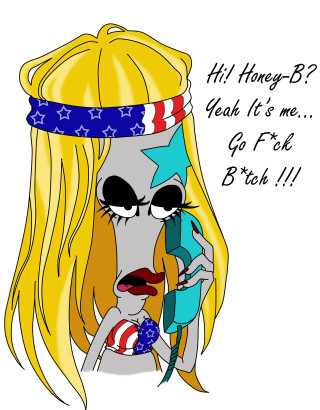 Blonde woman talking phone cartoon - a cartoon free wallpaper