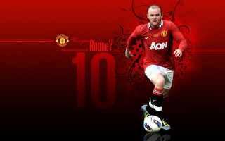 Man red shirt kicking soccer 4 - a soccer ball free wallpaper